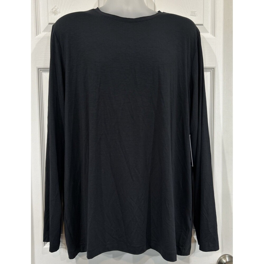 Rhone Men's XXL COR Long Sleeve Lounge Performance Comfort Shirt  Soft Black